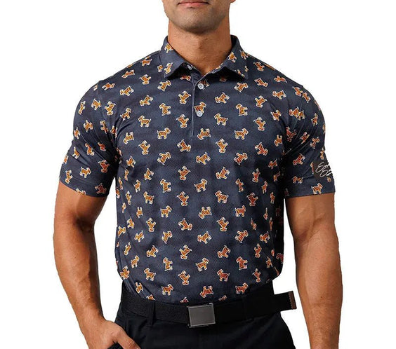 Mens Printed Golf Polo Shirt - North Fairways
